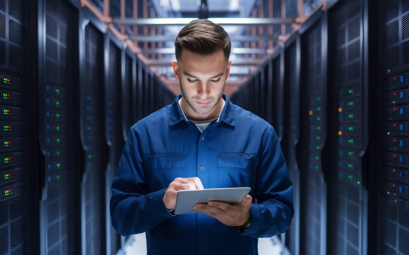 young-technician-man-working-with-tablet-inside-big-data-center-room-full-rack-servers-focus-o (1)